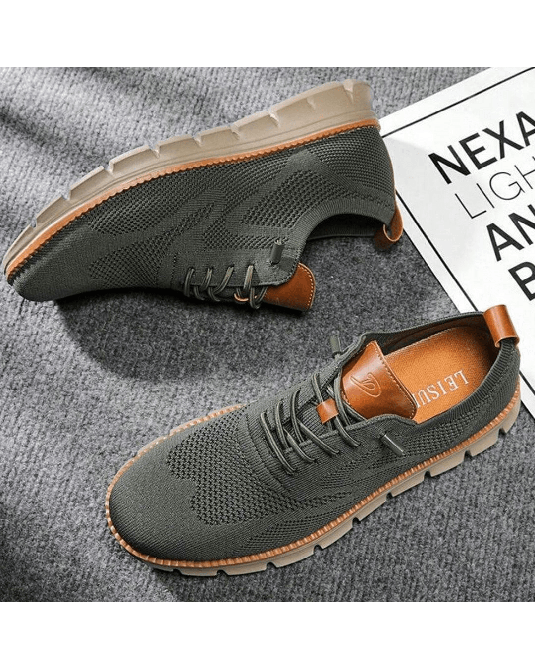 Ernest | Męskie lekkie sneakersy z siateczką