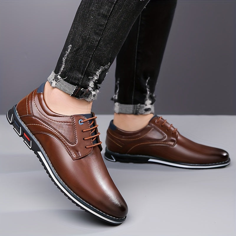 Florian | Męskie eleganckie półbuty sznurowane