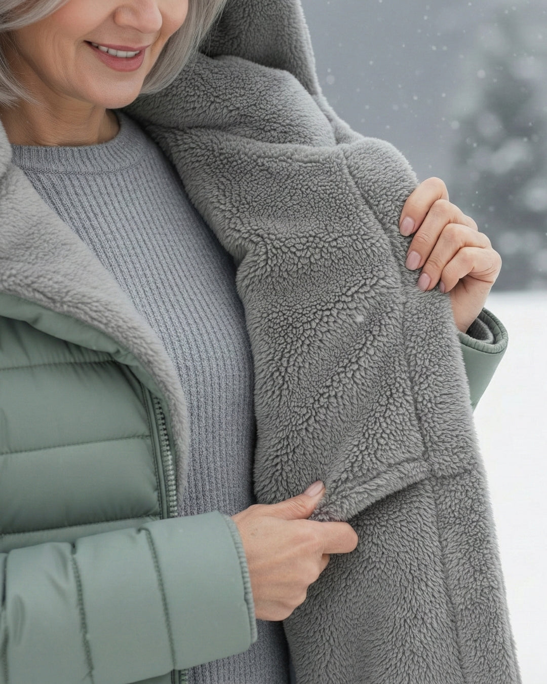 Alicja | Pikowana kurtka z polarową podszewką