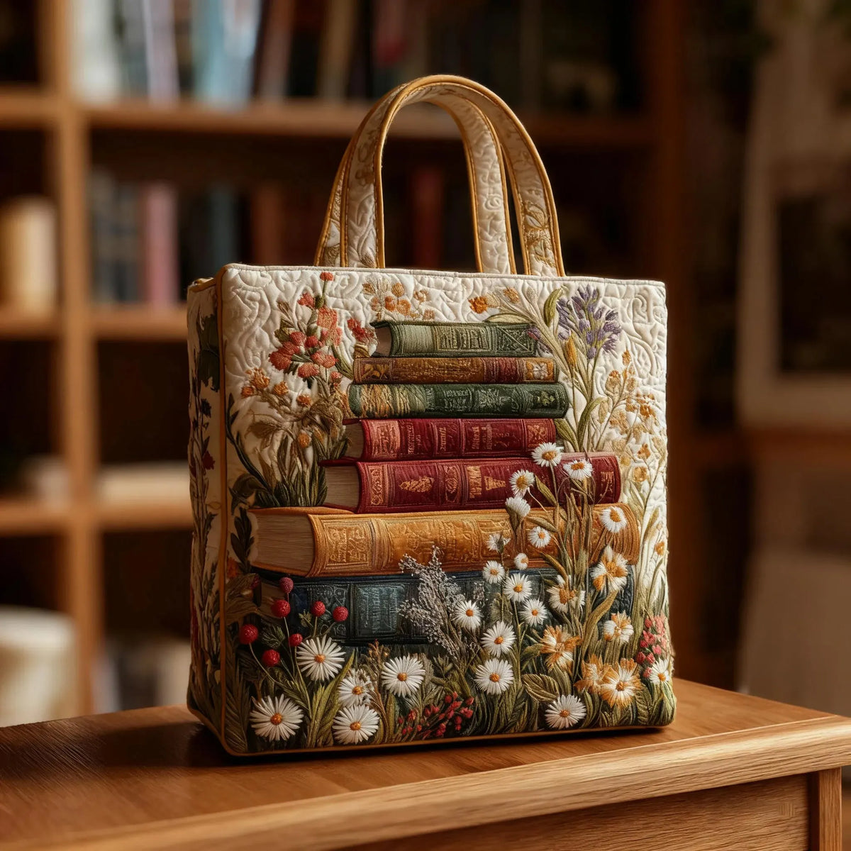 Dąbrowska Moda | Watowana torba z motywem kwiatowym