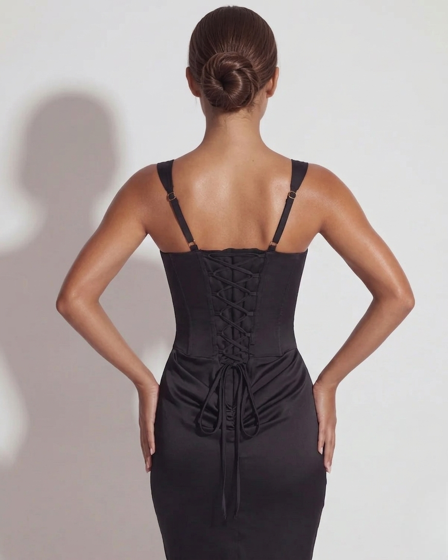 Nela™ – Modelująca sukienka maxi z usztywnianą górą