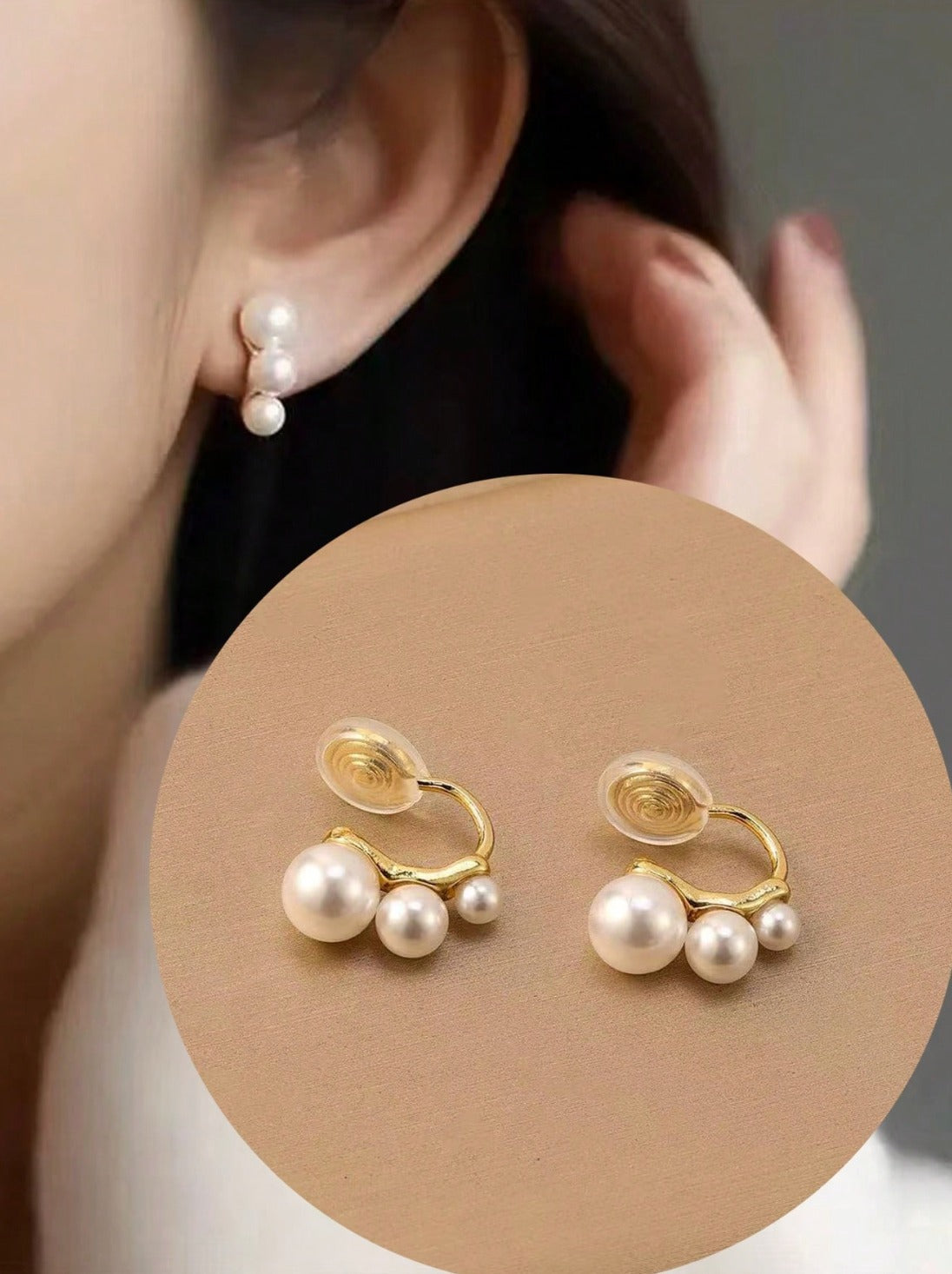 Różowy Październik | Eleganckie klipsy z perłami (1+1 GRATIS)