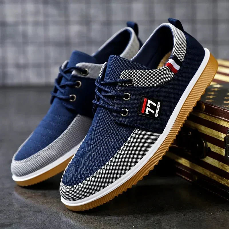 Ludwik | Męskie dwukolorowe sneakersy tekstylne