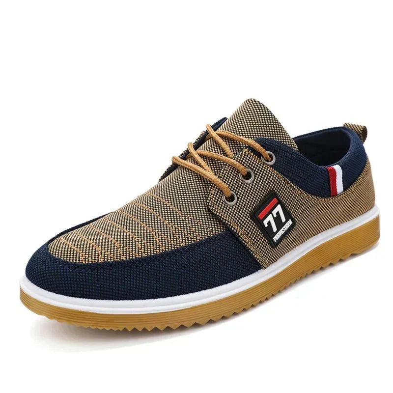 Ludwik | Męskie dwukolorowe sneakersy tekstylne