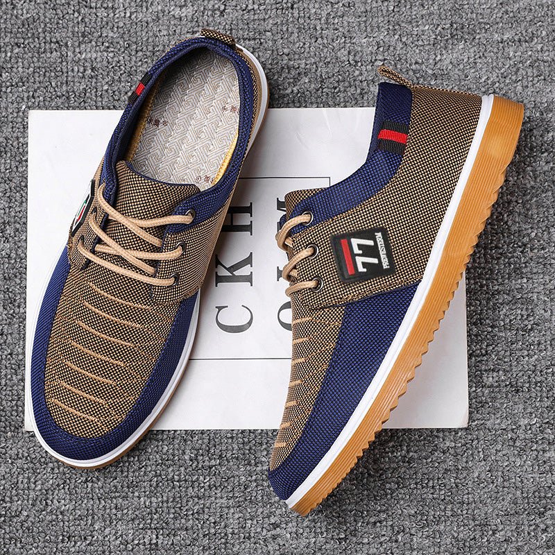 Ludwik | Męskie dwukolorowe sneakersy tekstylne