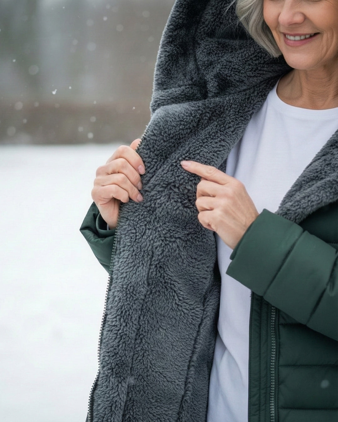Alicja | Pikowana kurtka z polarową podszewką