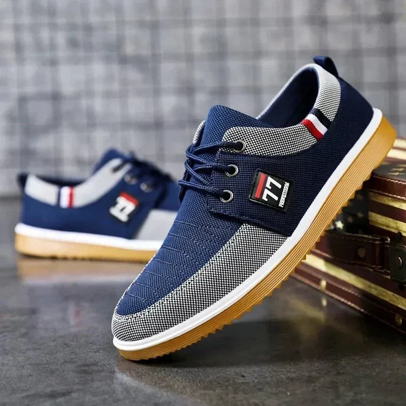 Ludwik | Męskie dwukolorowe sneakersy tekstylne