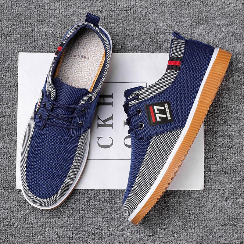 Ludwik | Męskie dwukolorowe sneakersy tekstylne