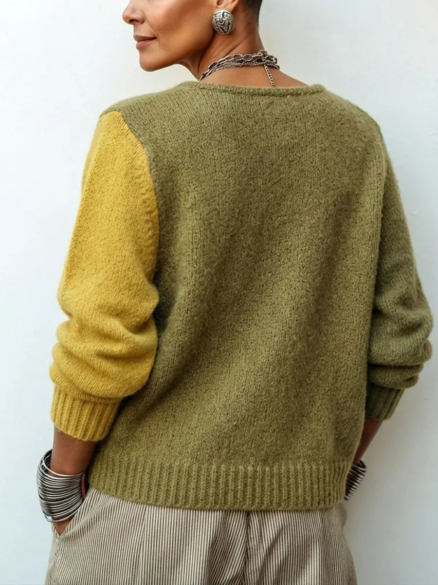 Oliwia | Kardigan oversize z kontrastowymi kolorami