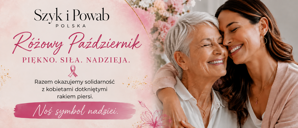 Szyk i Powab — Różowy Październik. Różowy baner solidarności z kobietami dotkniętymi rakiem piersi.